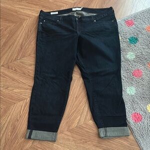 TORRID Boyfriend Dark Denim cuffed jeans